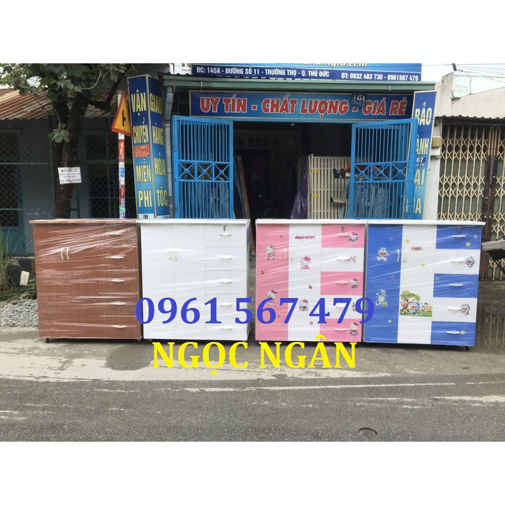 Tủ nhựa đài loan trẻ em 2 cánh 5 ngăn