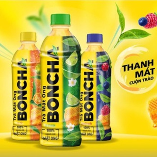 [VỈ 4 CHAI] Trà mật ong Boncha 100% thanh mát chai.450ML.