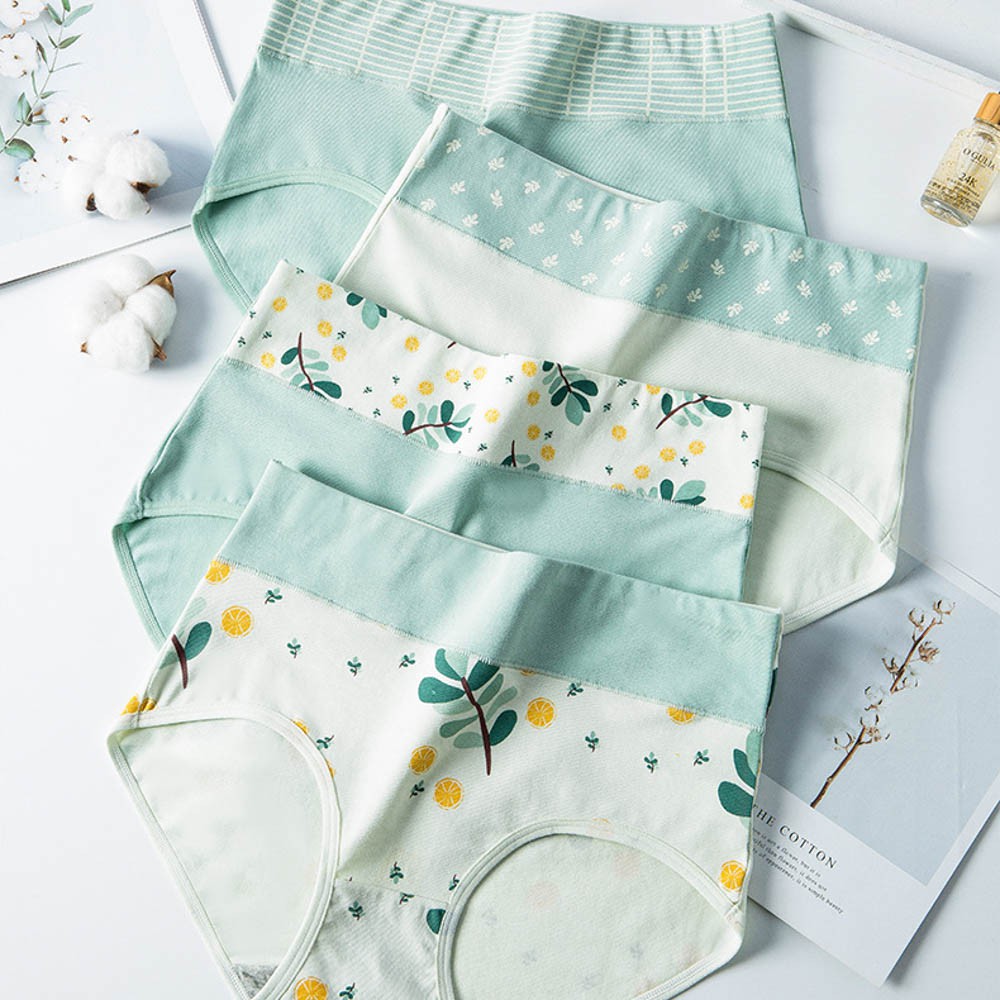Quần Lót Nữ Cạp Cao  Quần Cotton Gen Bụng Kháng Khuẩn Hình Cam Mini Siêu Dễ Thương S77