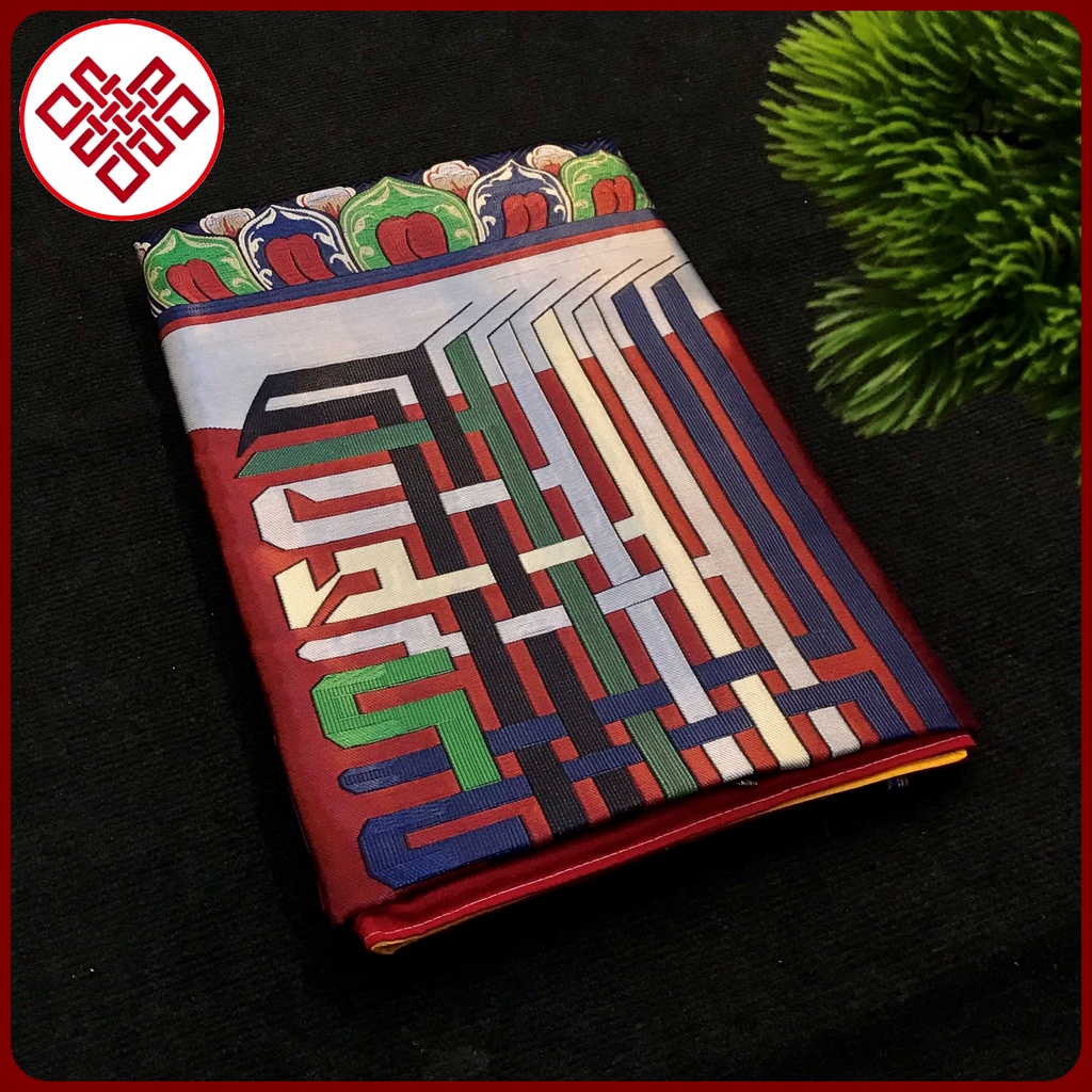 Rèm Cửa Trang Trí Bàn Thờ Mật Tông [Kim Cương Hỷ Lạc] Kalachakra Nền Xanh