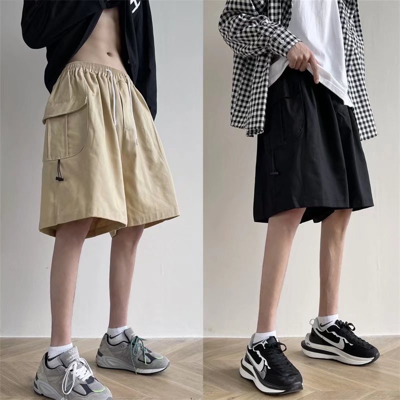 Quần ngắn ống rộng Nhiều Túi Phong Cách Hip Hop Cho Nam