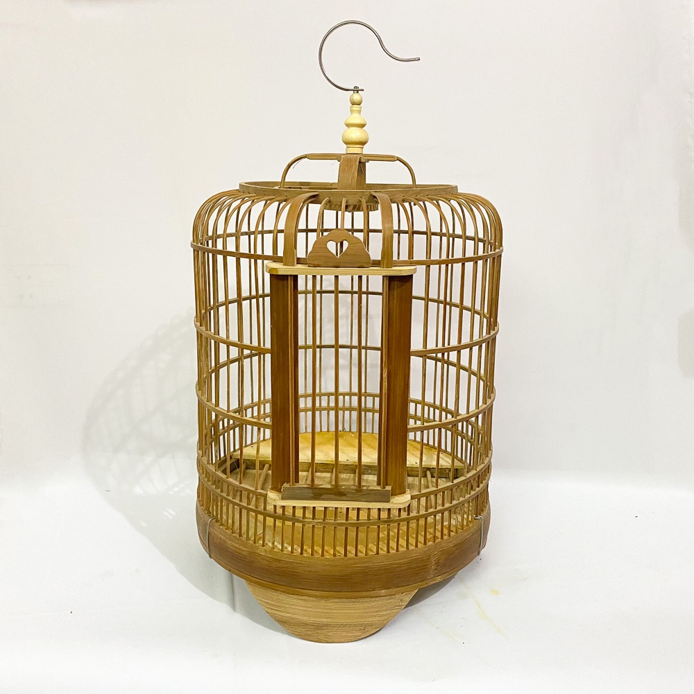 Lồng chim mi thổ TD PET chất liệu trúc cao cấp hàng đẹp có móc đi kèm