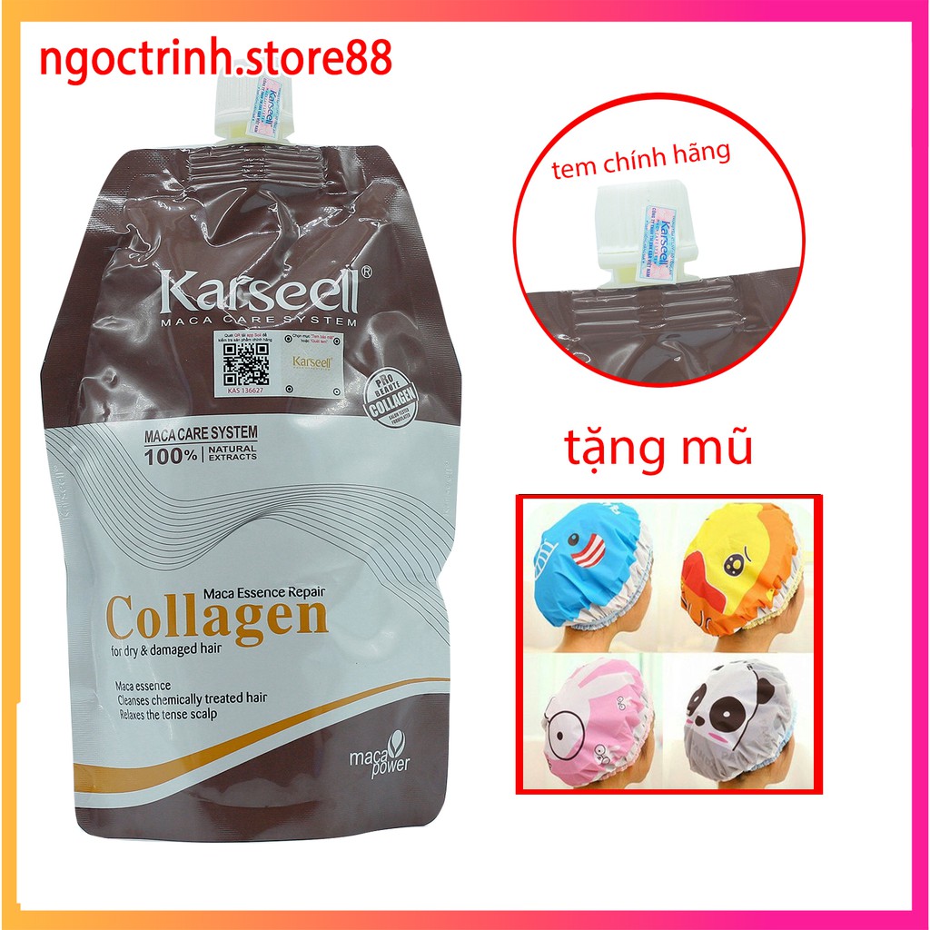 Kem ủ tóc collagen ủ tóc dầu ủ tóc hấp phục hồi tóc COLAGEN KARSEELL túi 500ml – hũ 500ml hàng chính hãng