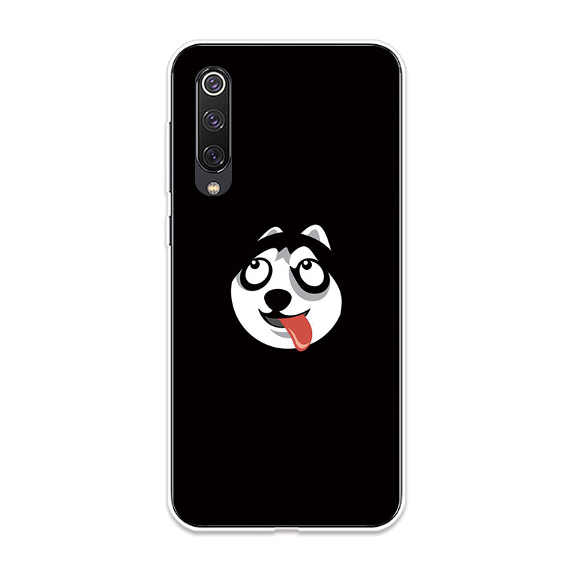 Ốp Lưng Xiaomi MI 8 Lite Pro 8SE 9 SE TPU mềm Case Cá tính đen tuyền Two