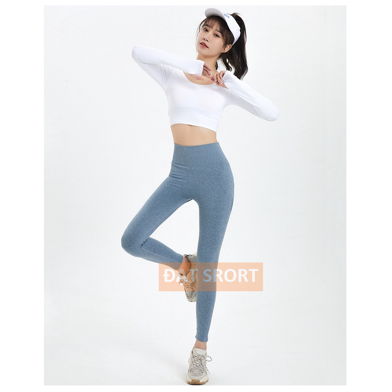 Quần Dài Thể Thao Nữ ,Vải Polyester,  Chun Mông , Cạp Cao , Thấm Hút Tốt , Phù Hợp Mặc Đi Chơi , Tập Thể Thao , Yoga , G