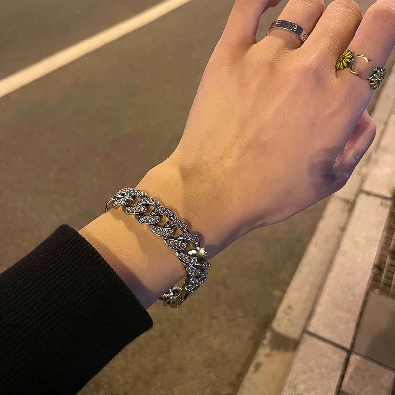 Lắc tay cuban nam nữ thời trang Libery - Mẫu V04