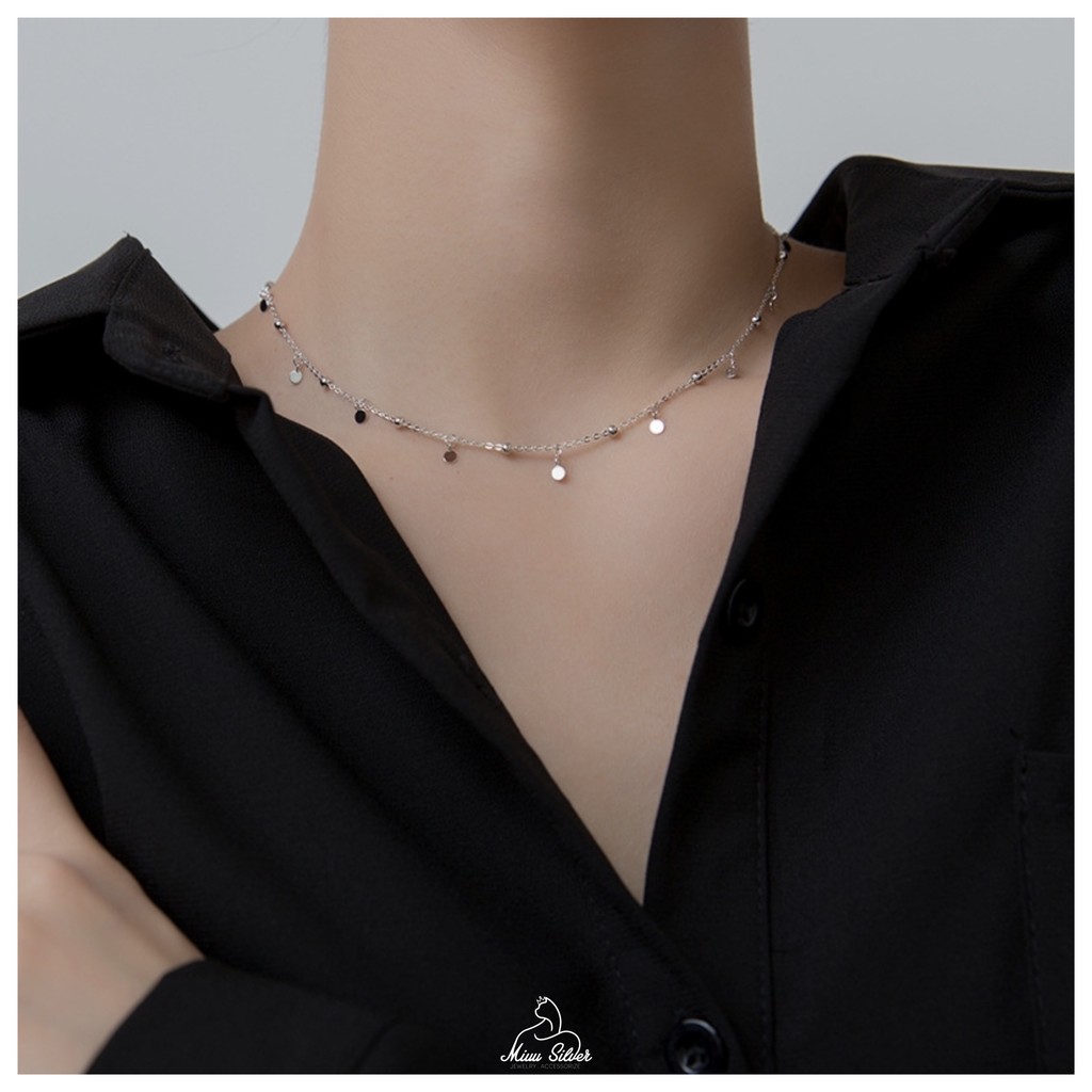 Dây chuyền nữ bạc 925 Vias Necklace, choker bạc Miuu Silver