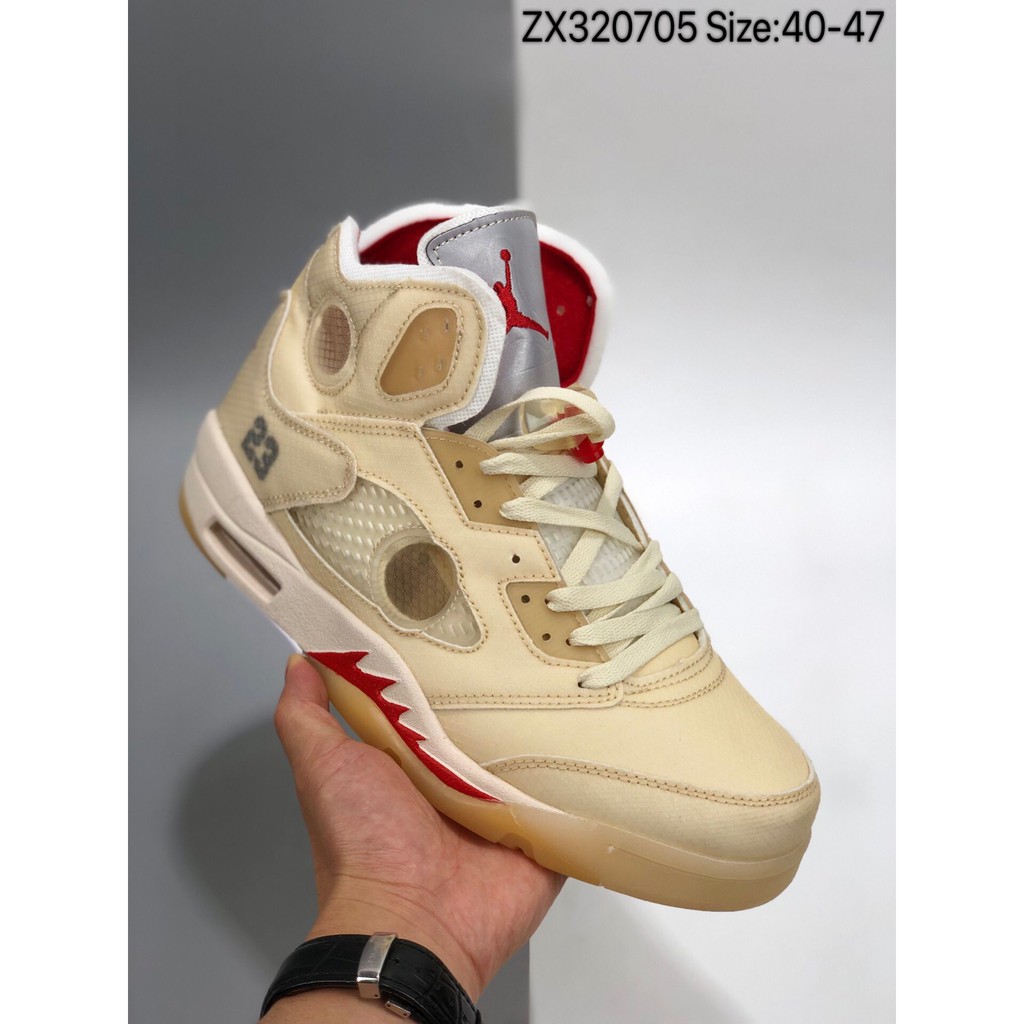 📦 FULLBOX 🌐 ORDER  🎀 SALE 50% 🎀 💯 ẢNH THẬT 🏷 OFF-WHITE X Air Jordan 5 🏷 👟 GIÀY NAM NỮ 👟