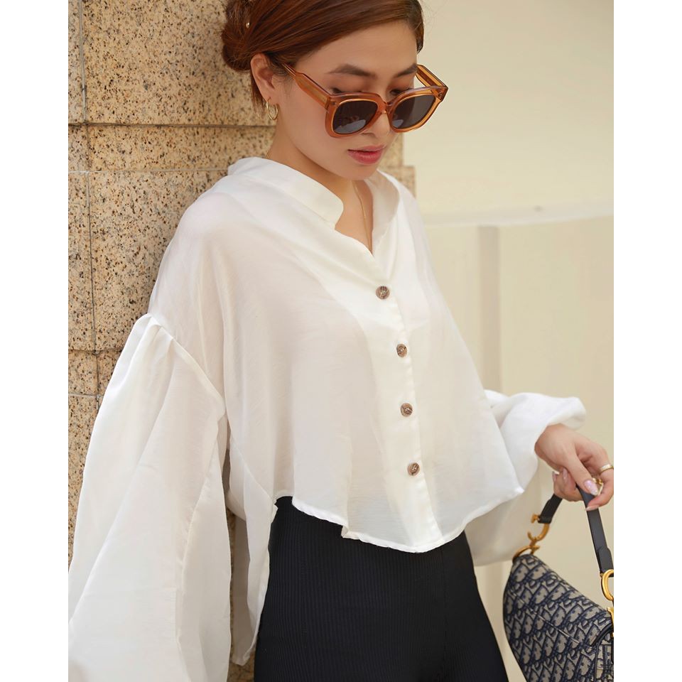 Áo sơ mi cổ trụ - SOPHIA