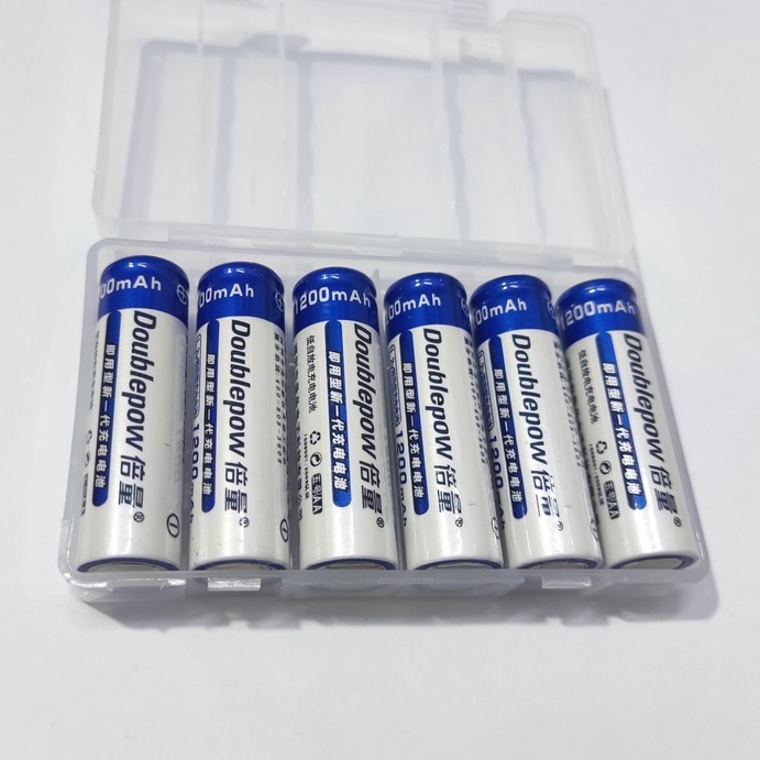 [Tặng Hộp đựng] Bộ 6 viên pin tiểu sạc Doublepow AA 1200mAh dành cho Micro