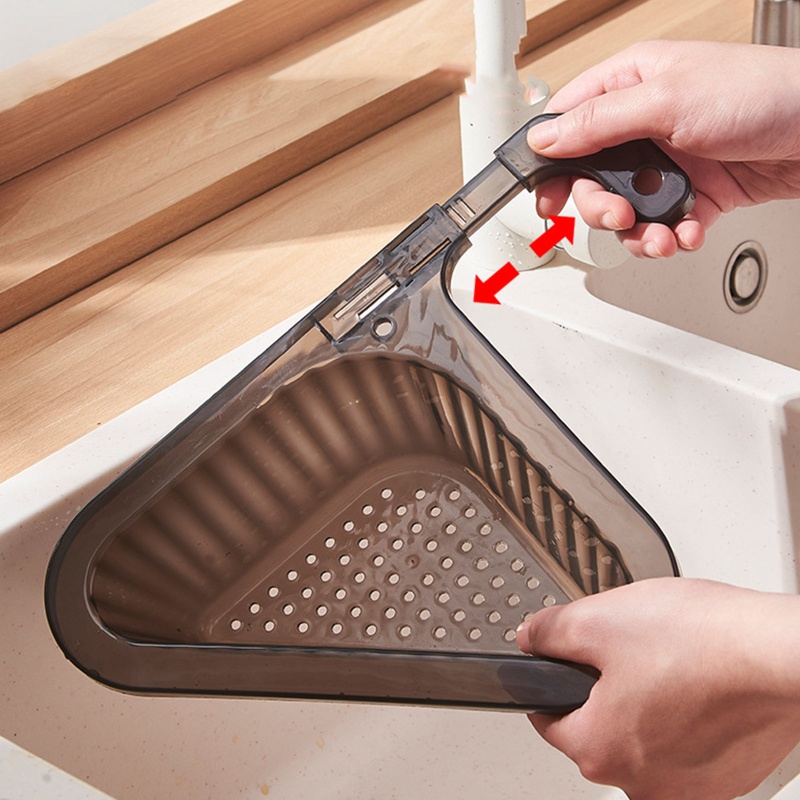 Set 2 Rổ Đựng Đồ Hình Tam Giác Gắn Bồn Rửa Chén Tiện Dụng