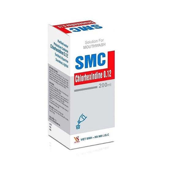 Súc họng SMC Chlohexidine 350ml ngăn ngừa viêm nướu, viêm lợi, hôi miệng, viêm họng cấp