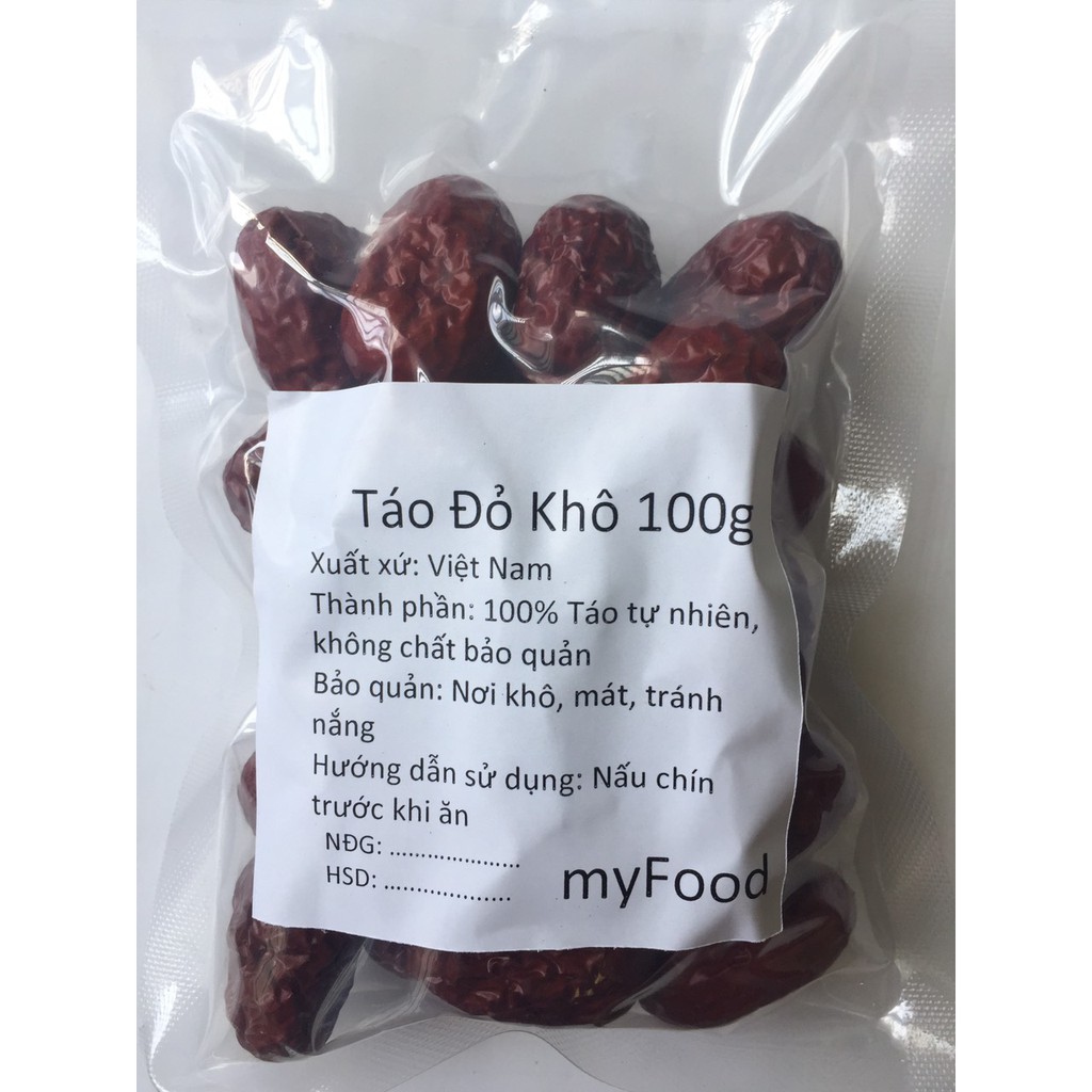 [100g-500g] Táo Đỏ Tân Cương / Táo Tàu Đỏ nguyên chất - Tổng Kho Hạt Dinh Dưỡng CANIFOOD