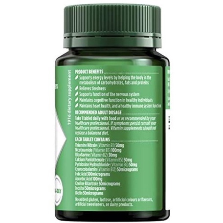 Viên uống tăng cường Vitamin B Nature's Own Super B Complex - Vitamin B for Energy - Biotin, B3, B6, & B12 - 75 Viên