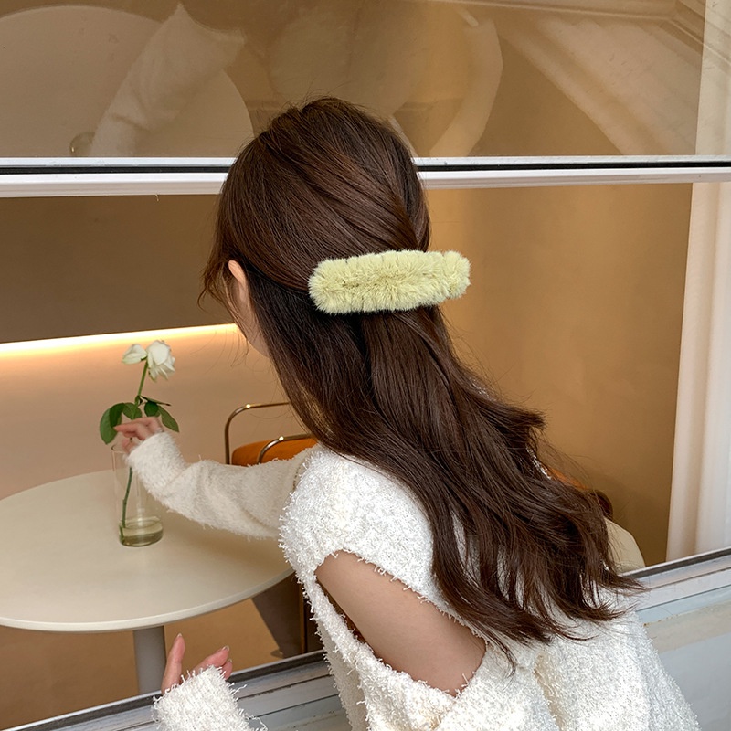 Kẹp tóc càng cua mỏ vịt phối vải nhung xinh xắn HOT TREND cho nữ