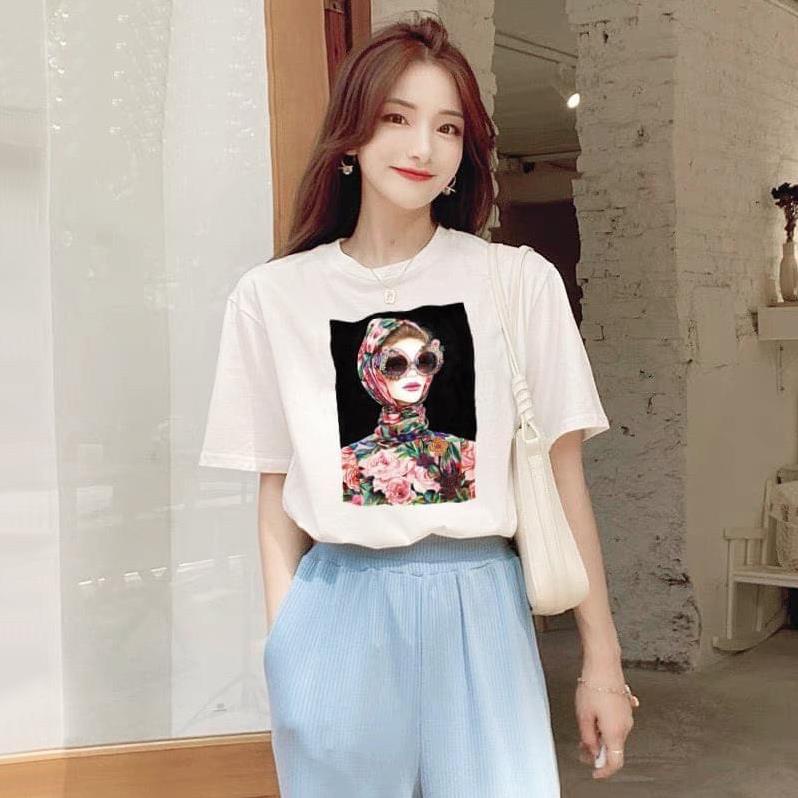 ÁO PHÔNG ZRF 3 MÀU CHO NỮ - hình cô gái và con nai