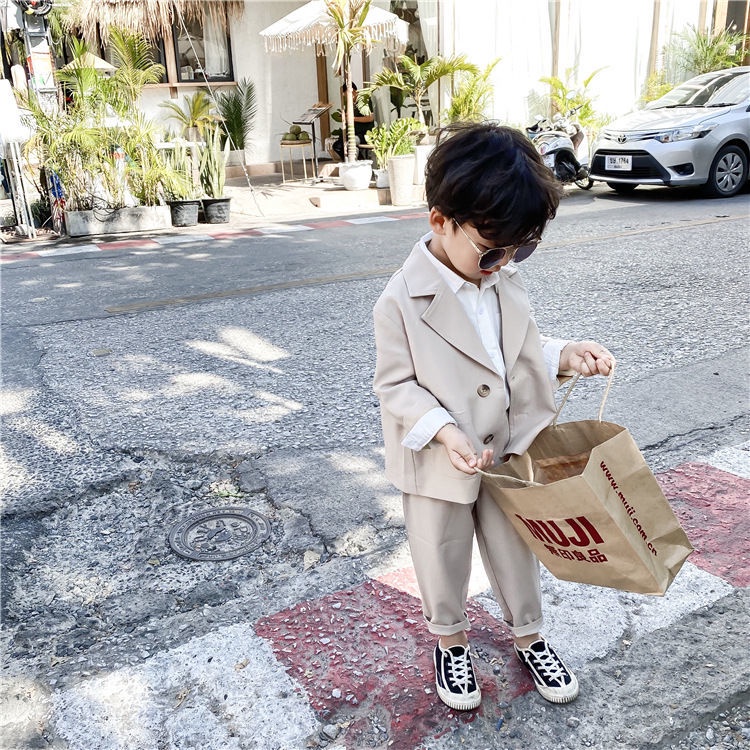 Bộ Đồ Vest Phong Cách Hàn Quốc Thời Trang Xuân Hè Cho Bé Trai