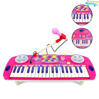 Đồ chơi đàn Organ mini kèm micro cho bé tập đàn tập hát Electronic Organ No.3702A