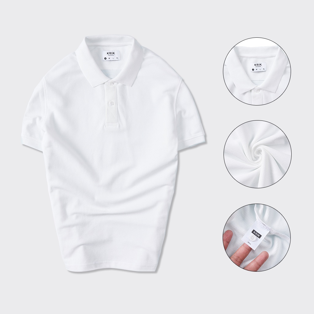 Áo Polo Nam KRIK Form Slimfit Vừa Vặn, Chất Vải Cotton Thoáng Mát, Co Dãn 4 Chiều PL0198
