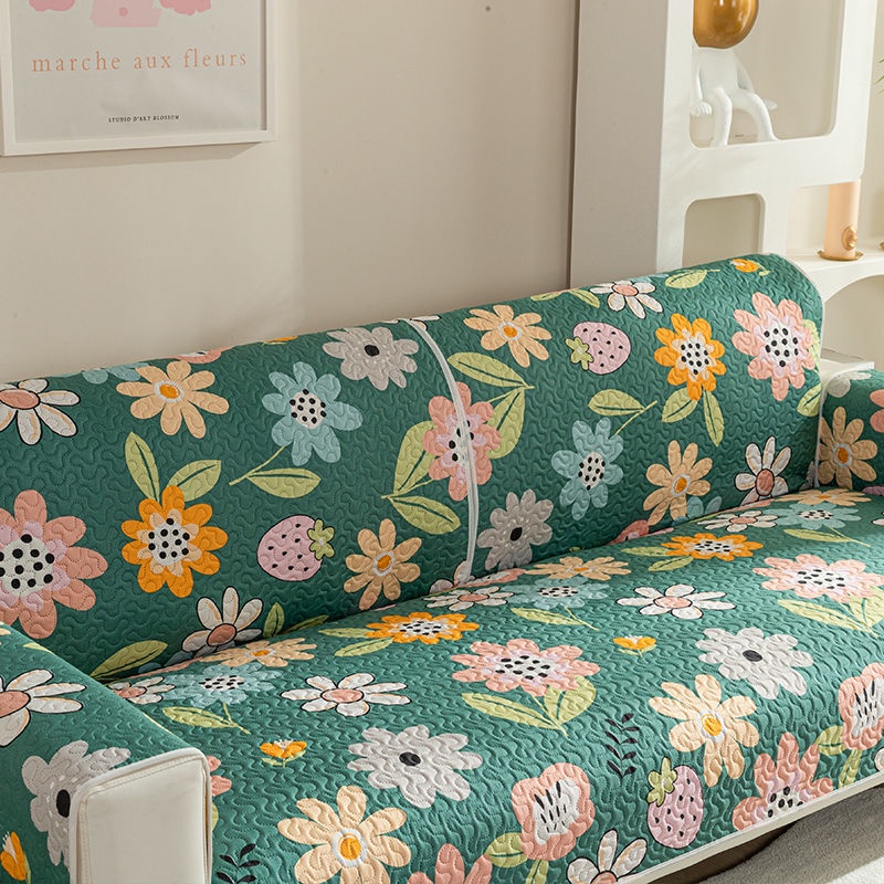 Vỏ Bọc Đệm Ghế Sofa Chống Trượt In Họa Tiết Hoa Đơn Giản Thông Dụng Trang Trí Nhà Cửa