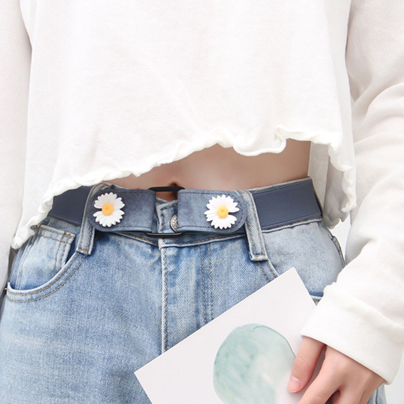 Thắt Lưng Denim Co Giãn Không Khóa Thời Trang