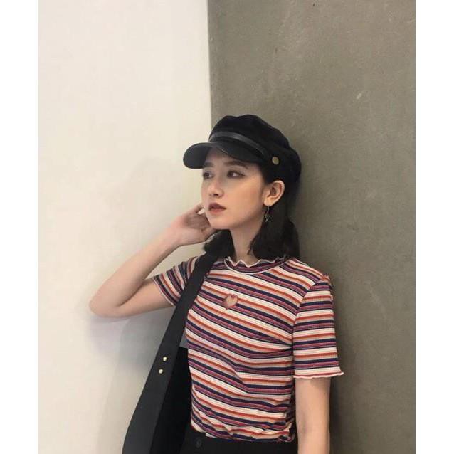 [Xưởng sỉ] ÁO CROPTOP KHOÉT TIM SIÊU XINH (hình thật)