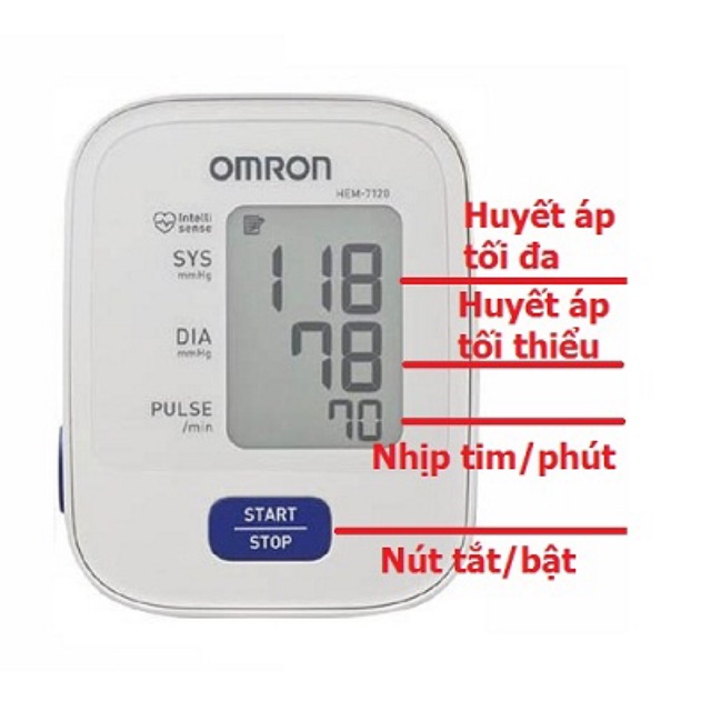 Máy đo huyết áp bắp tay omron hem 7120 japan