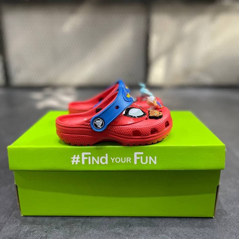 Dép Cross cho bé trai Band Classic Croos Spider Man Kids Hàng Chính Hãng Size 24 Đến 35 - Tặng 6 sticker