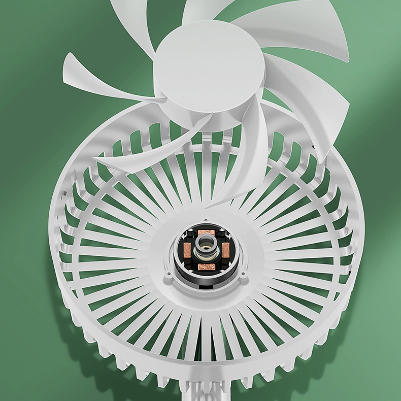 Quạt Mini để Bàn Tích điện Thích Hợp Cho Dân Văn Phòng, Quạt Siêu Mát, Kiểu Dáng Siêu Gọn, Chạy êm Pin Dung Lượng Cao