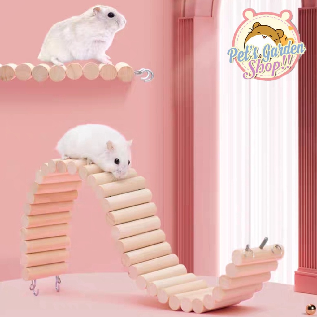 Thang gỗ uốn màu tự nhiên cho hamster
