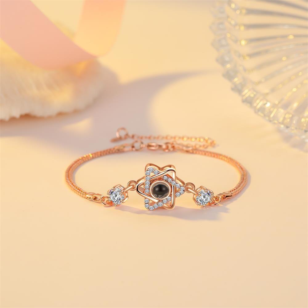 Eutus Vòng Tay Chiếu Họa Tiết I Love You Trang Sức Tiệc Tùng Quyến Rũ