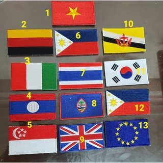 Phù Hiệu USA Flag Patch (Cờ thêu các nước  có keo ủi mặt sau)