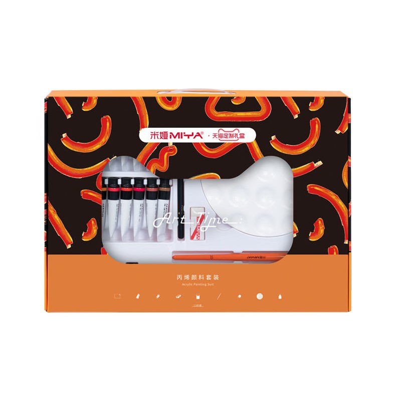 Màu vẽ acrylic Miya  Box set 13 món dụng cụ đầy đủ cho vẽ tranh lên quần áo, giầy dép, tranh tường...