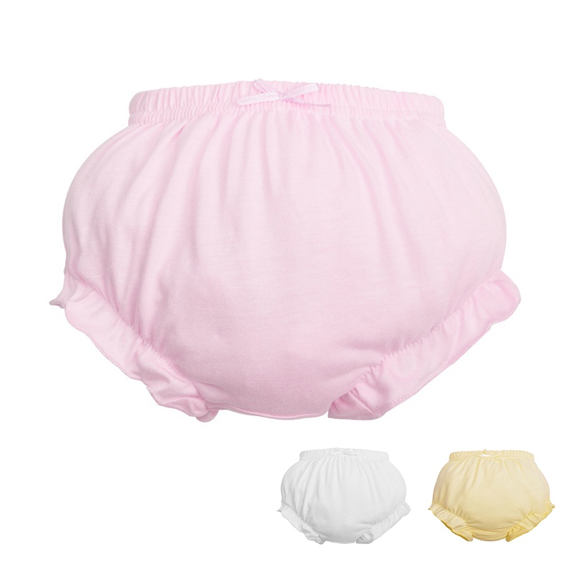 Quần Tã Vải Cotton Thắt Nơ In Họa Tiết Chấm Bi Có Thể Tái Sử Dụng Cho Bé Gái
