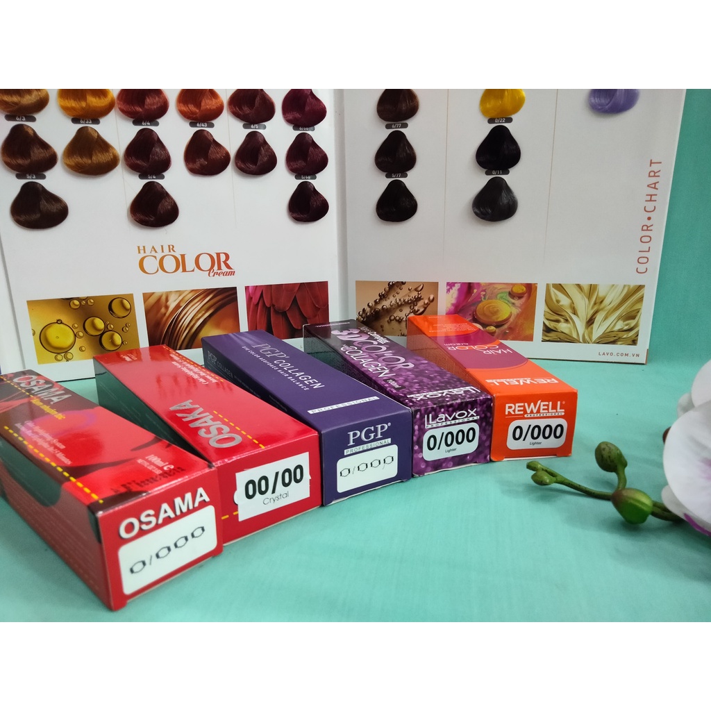 0000 Màu nhuộm Lavox, Rewell, PGP, Osama, Osaka- Trường Thọ, TĐ