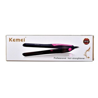 Duỗi tóc Mini Kemei có thiết kế nhỏ gọn, vỏ ngoài bằng nhựa, bản kẹp bằng sứ phủ ceramic cao cấp
