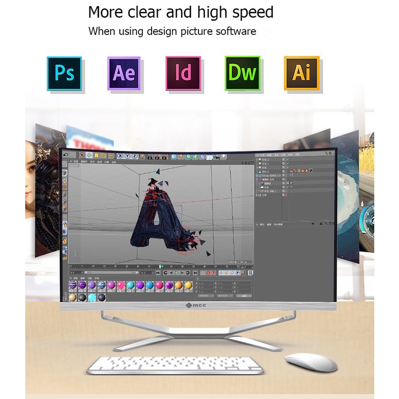 Bộ PC để bàn All in ONE (AIO) MCC4782 Home Office Computer CPU i7 4770/ Ram8G/ SSD240G/ Wifi/ Webcam/ 22inch