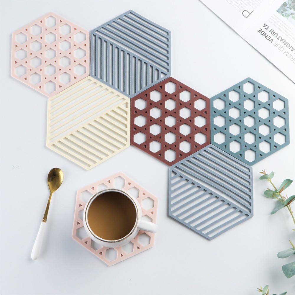 Miếng Lót Nồi Cách Nhiệt - Lót cốc 3D Hiện Đại - Decor Chọn Họa Tiết Và Màu