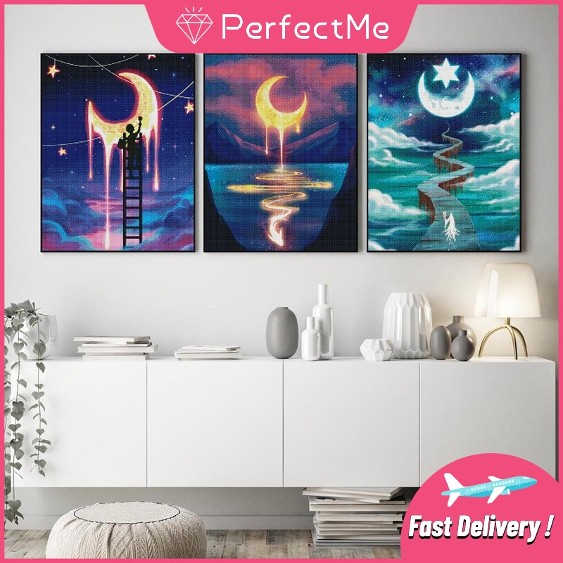 Bộ Tranh Đính Đá 5D Họa Tiết Phong Cảnh Độc Đáo DIY 30X40