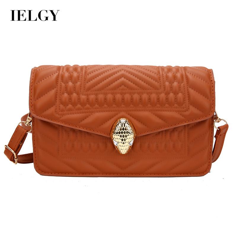 IELGY Túi Đeo Chéo Hình Vuông Màu Trơn Khóa Nam Châm Thời Trang Cho Nữ