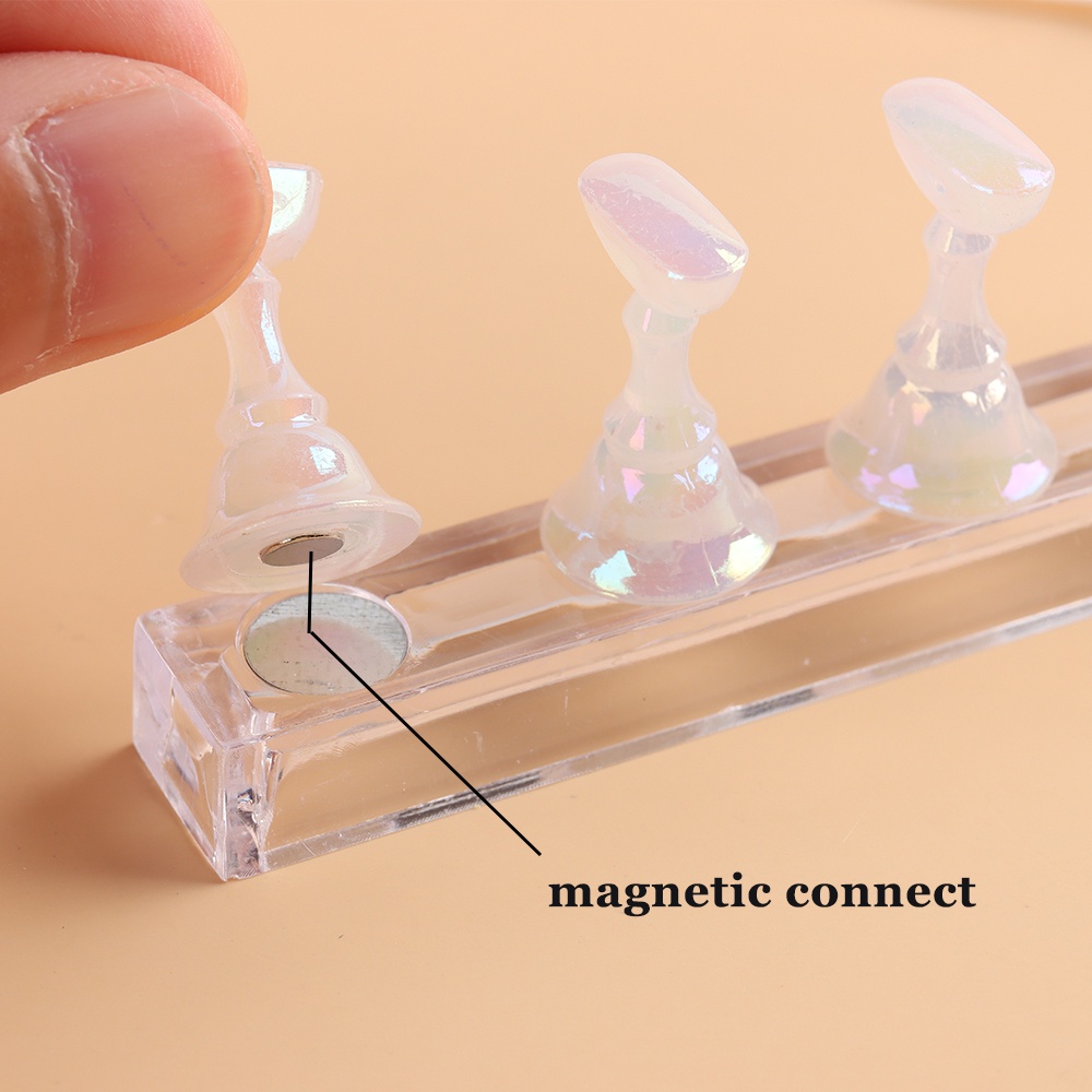 Set 5 Giá Đỡ Từ Tính Trưng Bày Móng Tay Giả Tiện Lợi