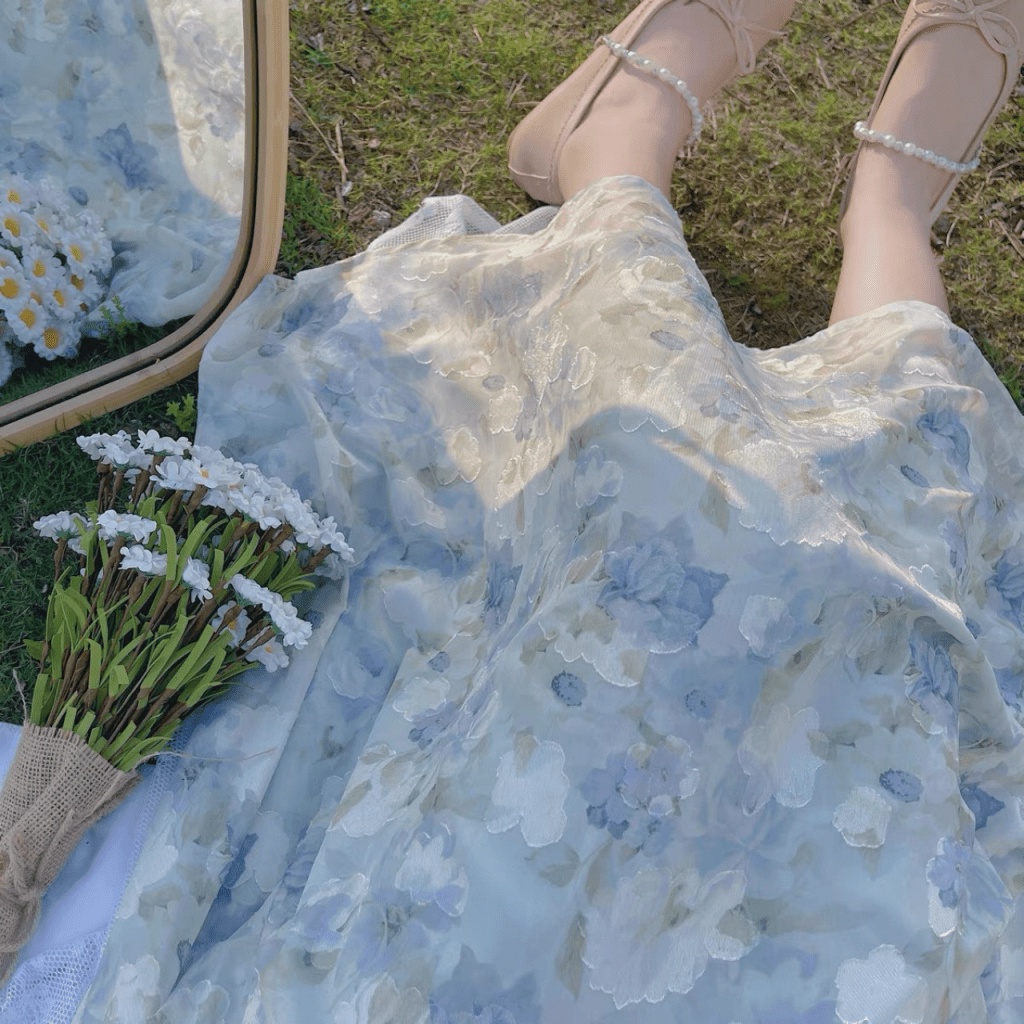 (Free ship) Mẫu Đầm Voan Chuẩn Người Đẹp Vì Lụa Kiểu Dáng Cực Xinh Y Hình UP VLTN Shop