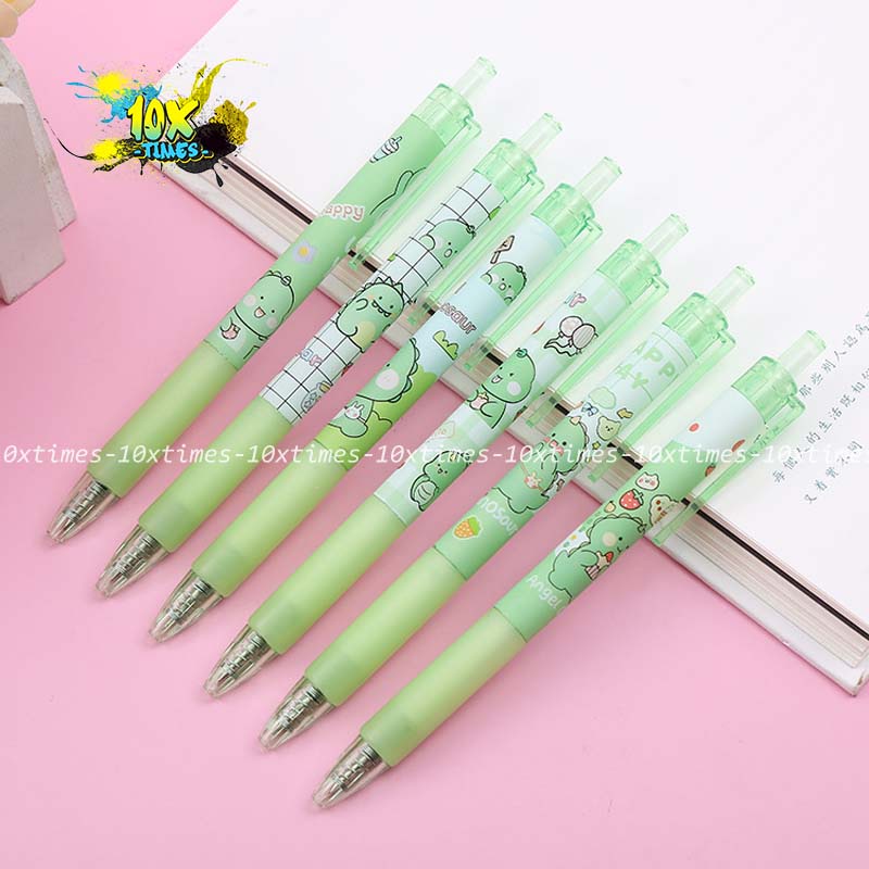 Bút gel bấm dễ thương khủng long xinh xắn ngòi 0,5 mm mực đen dùng dể viết bài, trang trí, quà tặng sinh nhật bạn gái