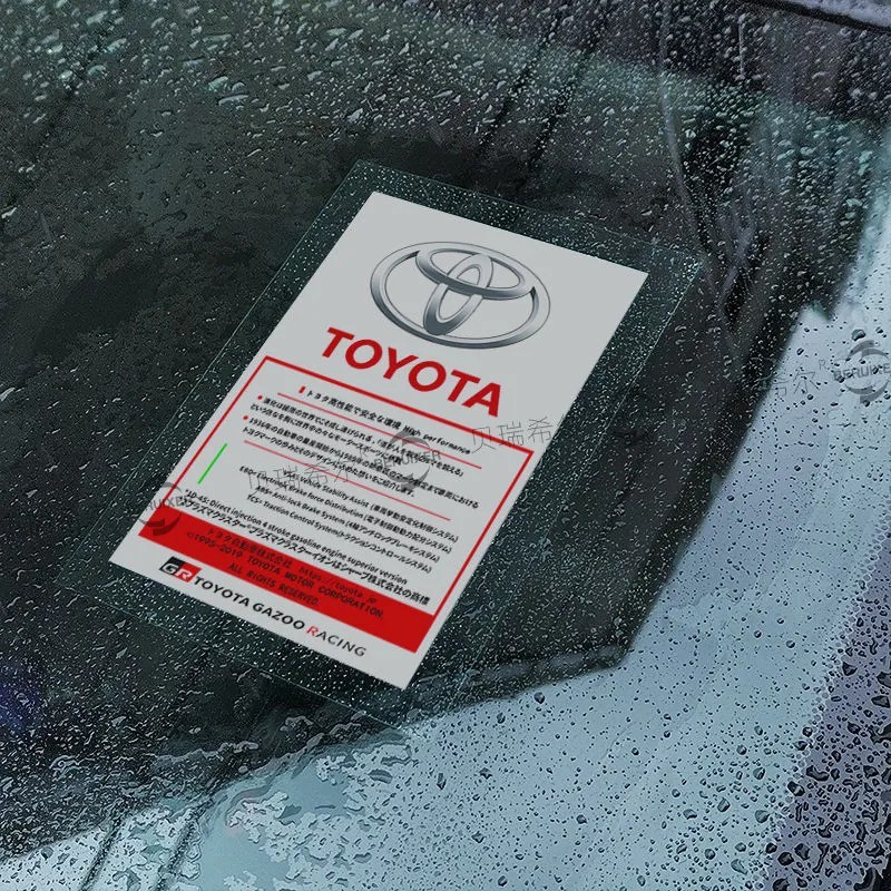 Miếng Dán Tĩnh Điện Trang Trí Kính Chắn Gió Xe Hơi Toyota Vios Wish Corolla Cross Avanza Rav4