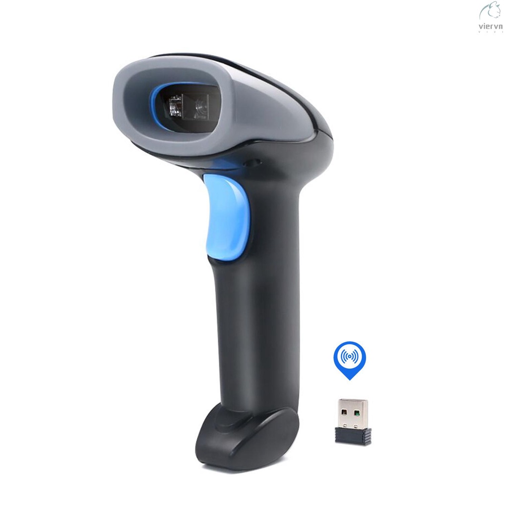 Máy Quét Mã Vạch Cầm Tay 1D/2D/QR 2.4G Không Dây Và Đầu Đọc Mã Vạch Có Dây USB Tương Thích Với Windows Mac Lin