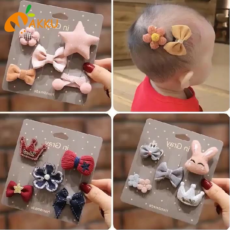 Kẹp tóc cho bé gái họa tiết hoạt hình dễ thương tùy chọn kiểu dáng