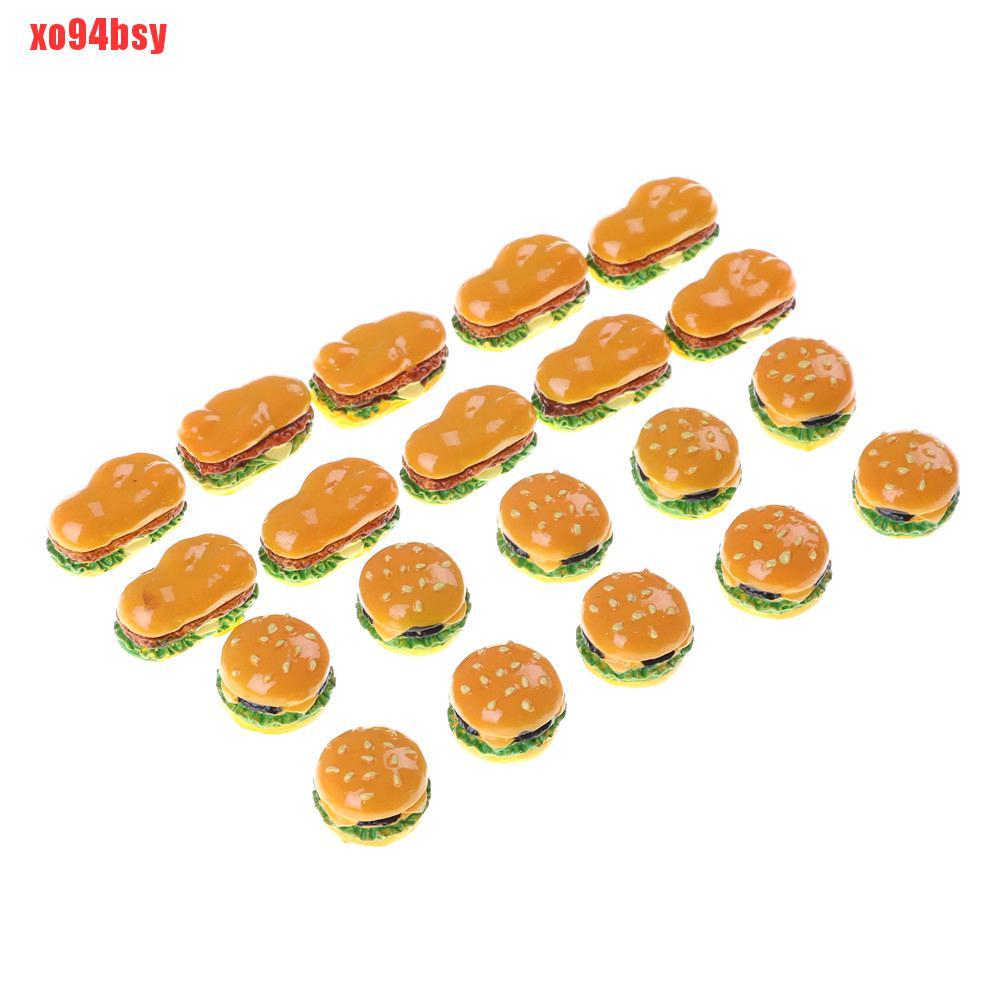 Set 2 Bánh Hamburger Đồ Chơi Nhà Búp Bê 94bsy