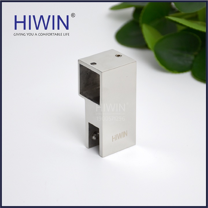 Kẹp kính trên (sỏ kính) phòng tắm kính inox 304 mặt gương dùng cho ống 25x25mm HIWIN SB-611T