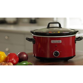 Nồi nấu chậm CROCK POT đỏ 3.5L Nồi hầm chậm