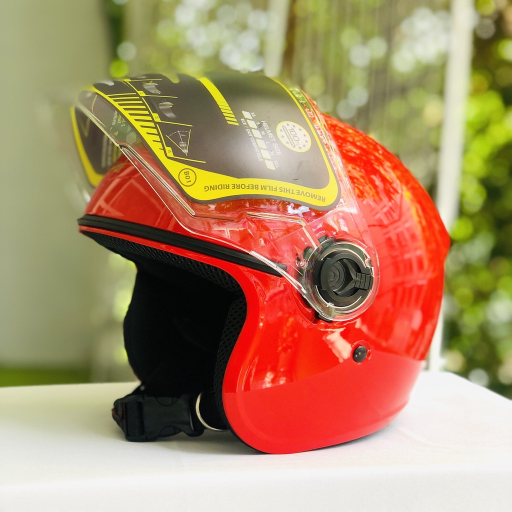 Mũ bảo hiểm 3/4 Royal M270, nón bảo hiểm trẻ em có kính, thông thoáng khí cho vòng đầu từ 47-52cm